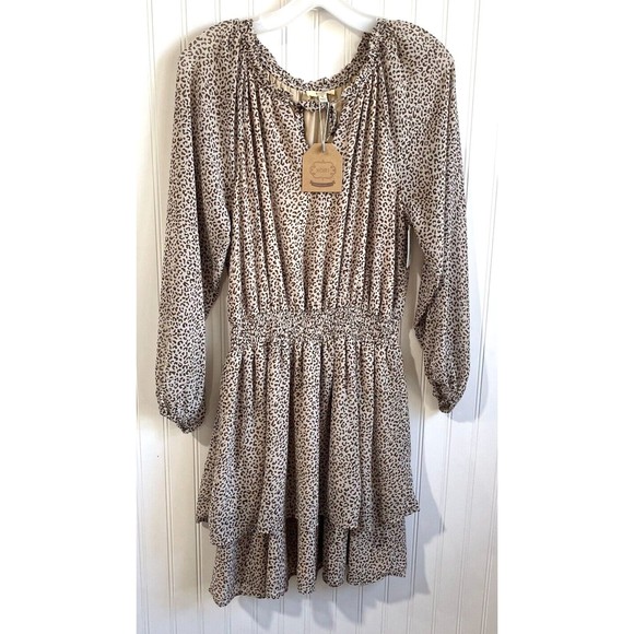 KORI‎ America Womens Small Cheetah Stay Ahead Dress NEW - Picture 1 of 12